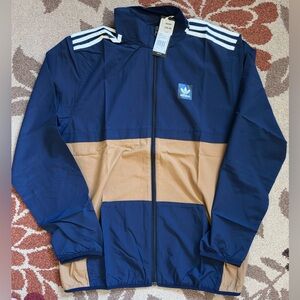 Adidas “Class Action” Track Jacket – Navy/Brown – Size MEDIUM Style DH3862 New